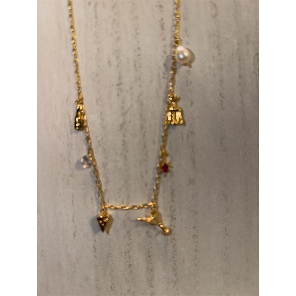 anthropologie Festive Icon Charm Necklace